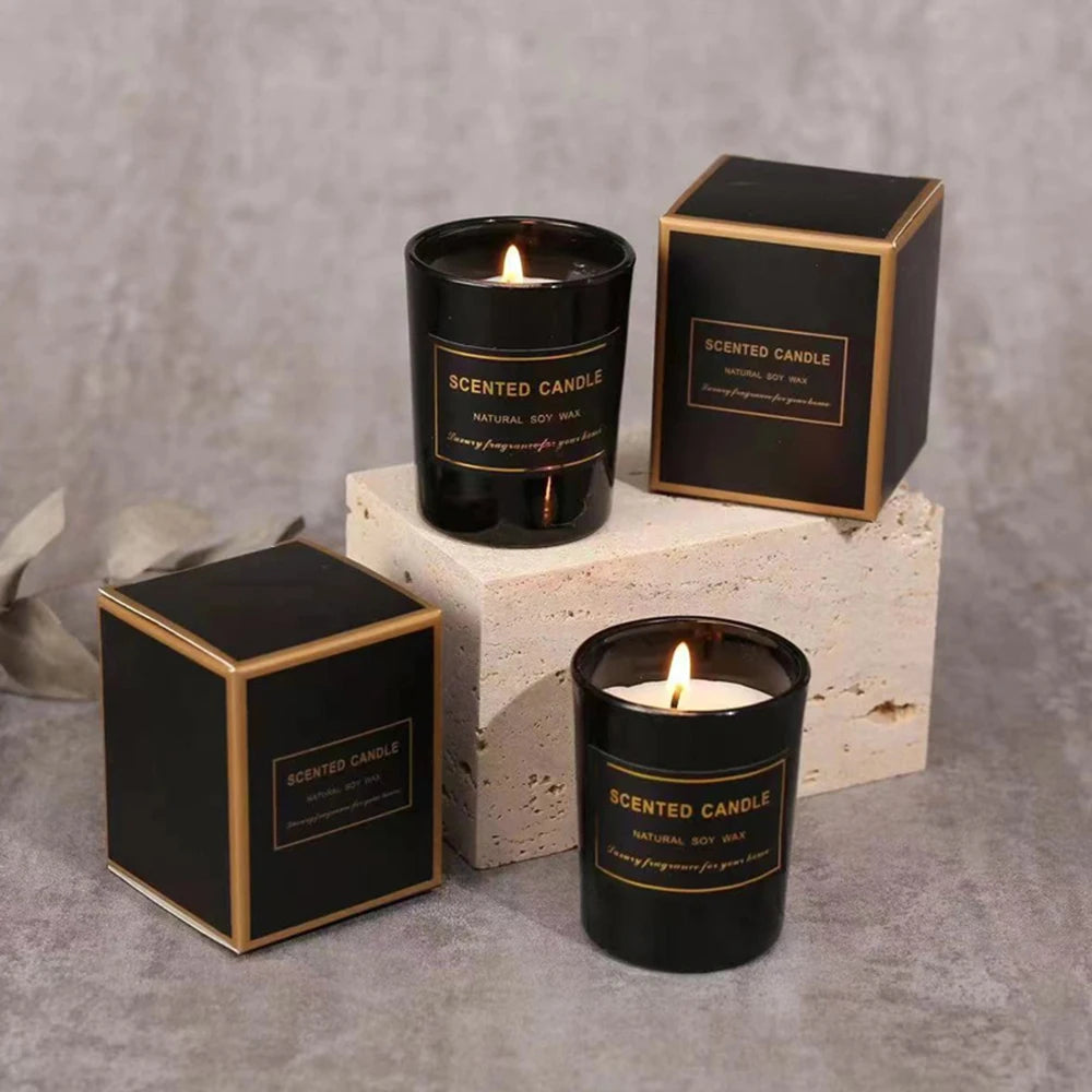 handmade soy wax scented candle in cup-shaped design for aromatherapy and home decor